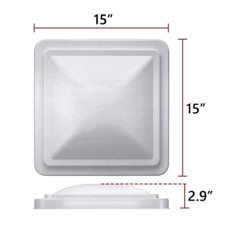 SUPERIOR ELECTRIC RV Trailer Roof Vent Lid / Cover Universal Replacement - White RVA1550W